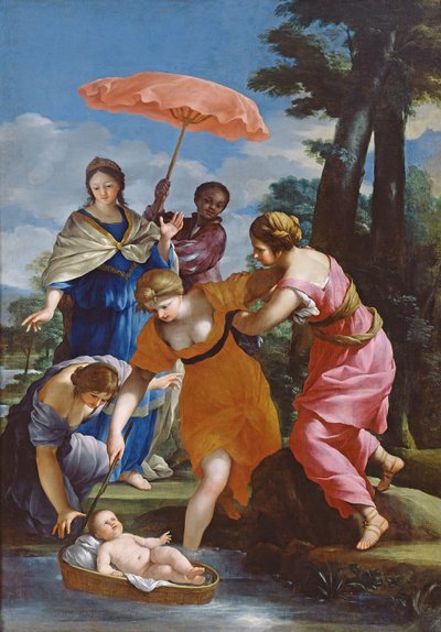 水から救出されたモーセ、1655-57年 作： Giovanni Francesco Romanelli